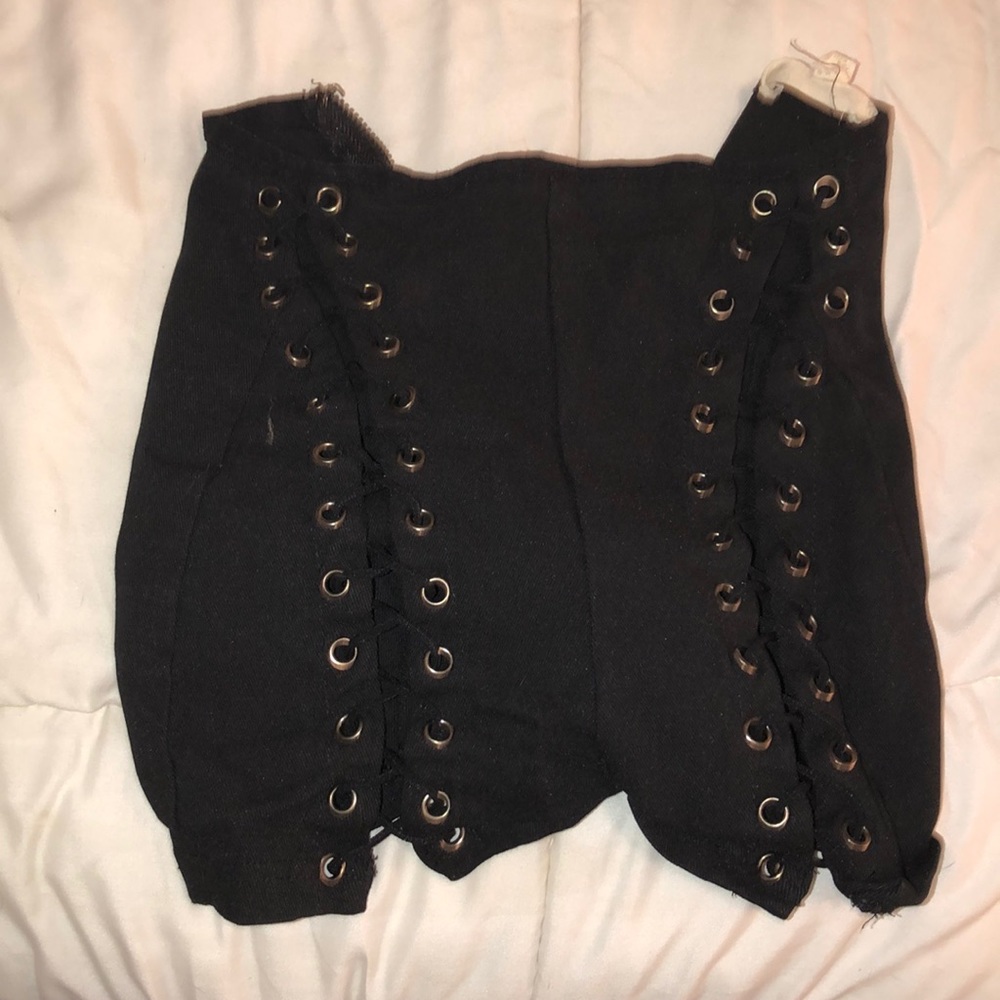 Dollskill Hot & Delicious Brand Lace Black Shorts